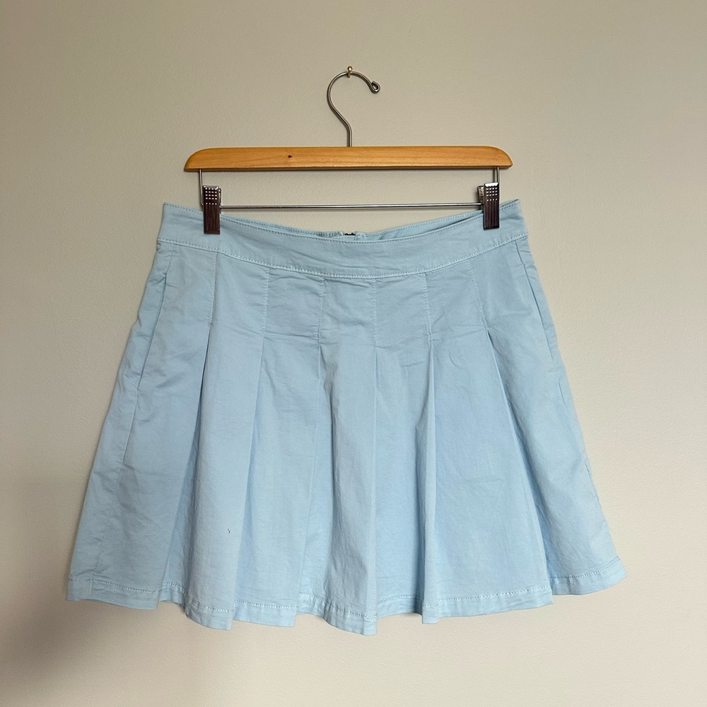 American Eagle Light Blue Pleated Skirt